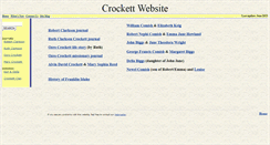 Desktop Screenshot of crockettfamily.org